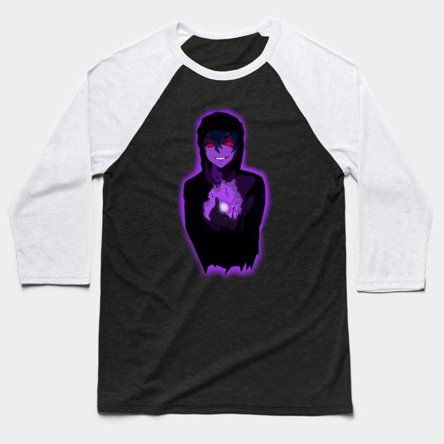 Anime character - Dark bad guy villain with evil anime smile Baseball T-Shirt by PhilipArnaudov